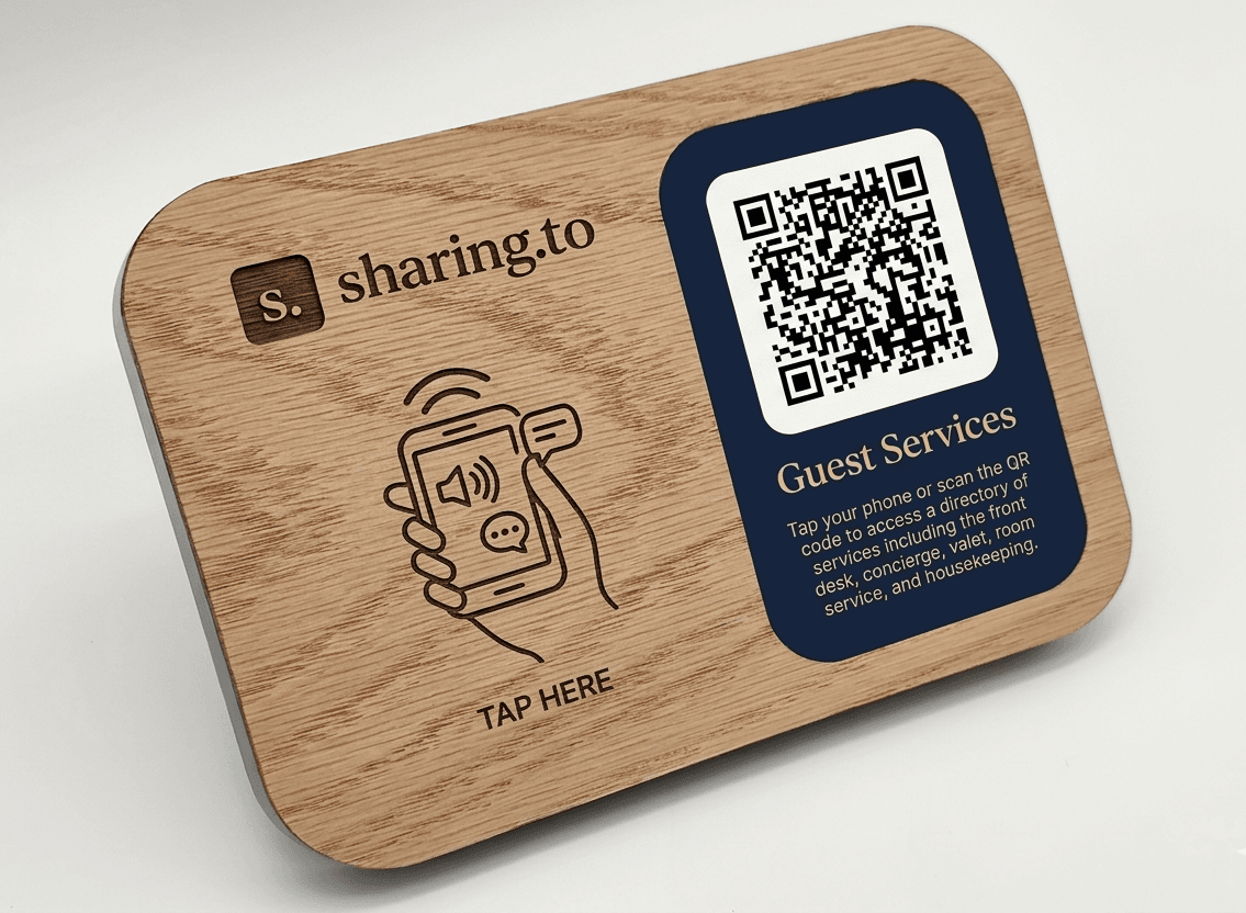 sharing.to Tap — handcrafted teak device