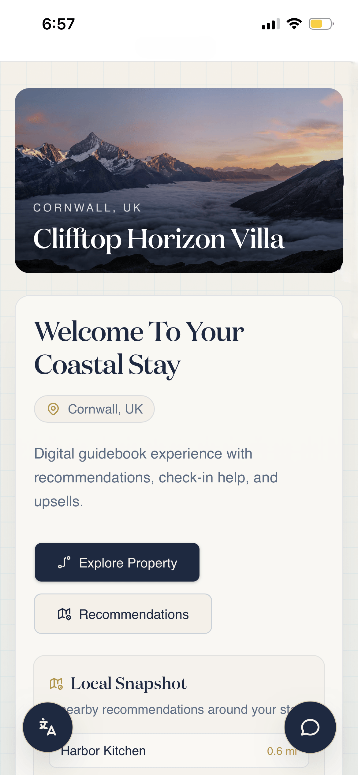 Guest guide on iPhone